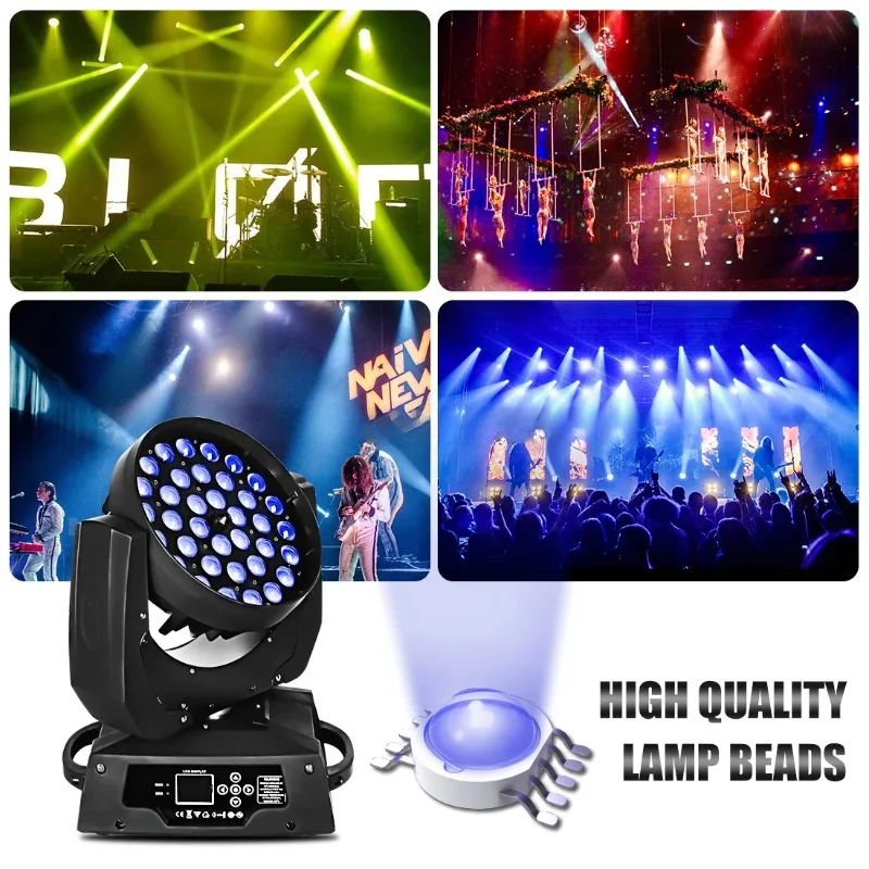 Dj Light Moving Head Stage - 36x18W LED Zoom Wash Moving Head