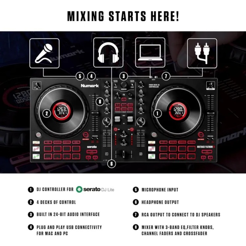 DJ-controller met jogwheel-dis - Dj Controller With Jog Wheel recensie en prijs
