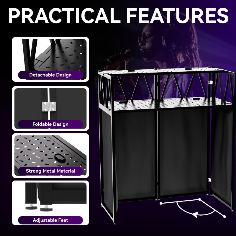 2025 hot sale Draagbare DJ Boo - Dj Stand Table Foldable recensie en prijs